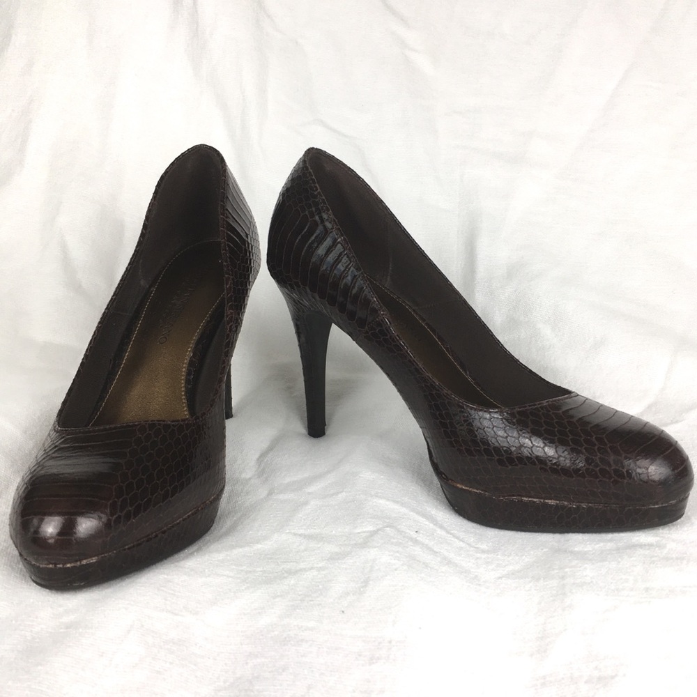 Christian Siriano Snakeskin-esque Platform Pumps 8